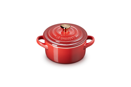 Stoneware Petite Casserole with Gold Heart Knob